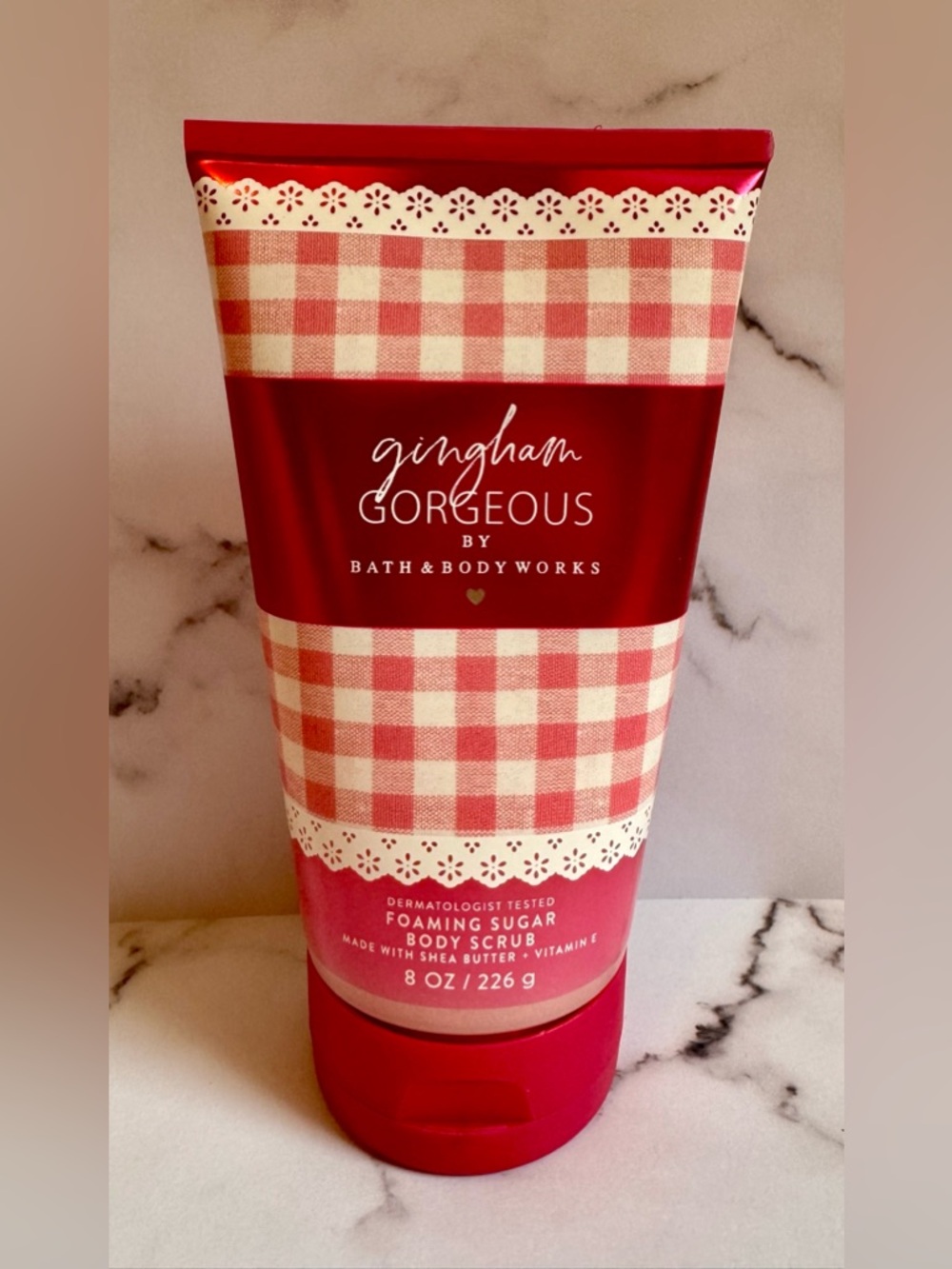 🩷Bath & Body Works Gingham Gorgeous Foaming Sugar Body Scrub Brand New🩷